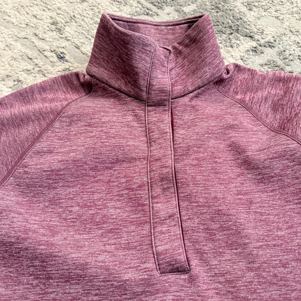 Mountain Hardwear Sweatshirt Womens Small Pink Henley Thumbholes Zip Pocket - Picture 2 of 16